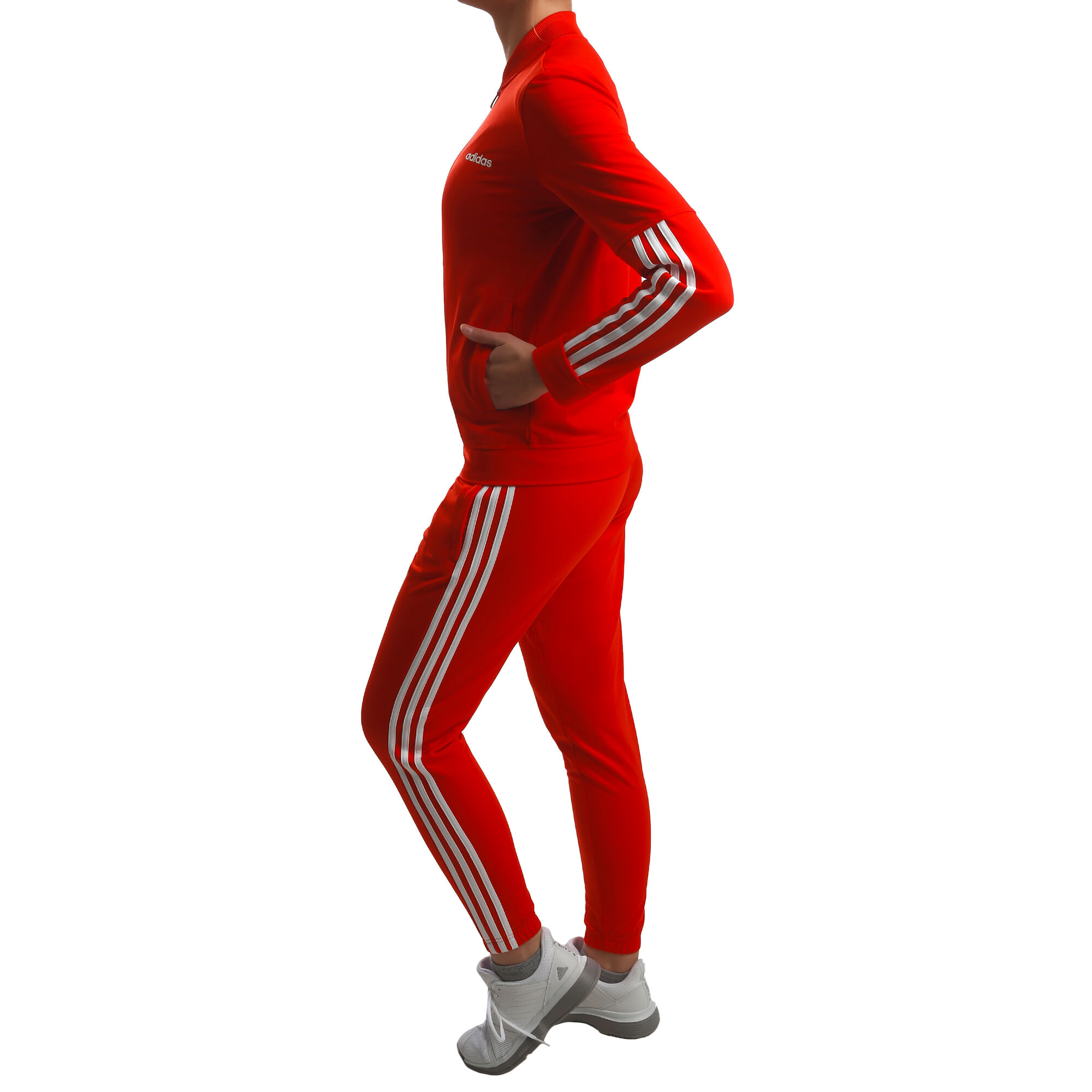 Uitgaan Antipoison kas adidas Back2Basic 3 Stripes Trainingsanzug Damen - Rot, Weiß online kaufen  | Tennis-Point
